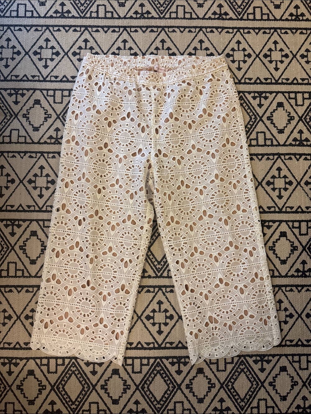 Red Carter Cream Lace Cotron Pants